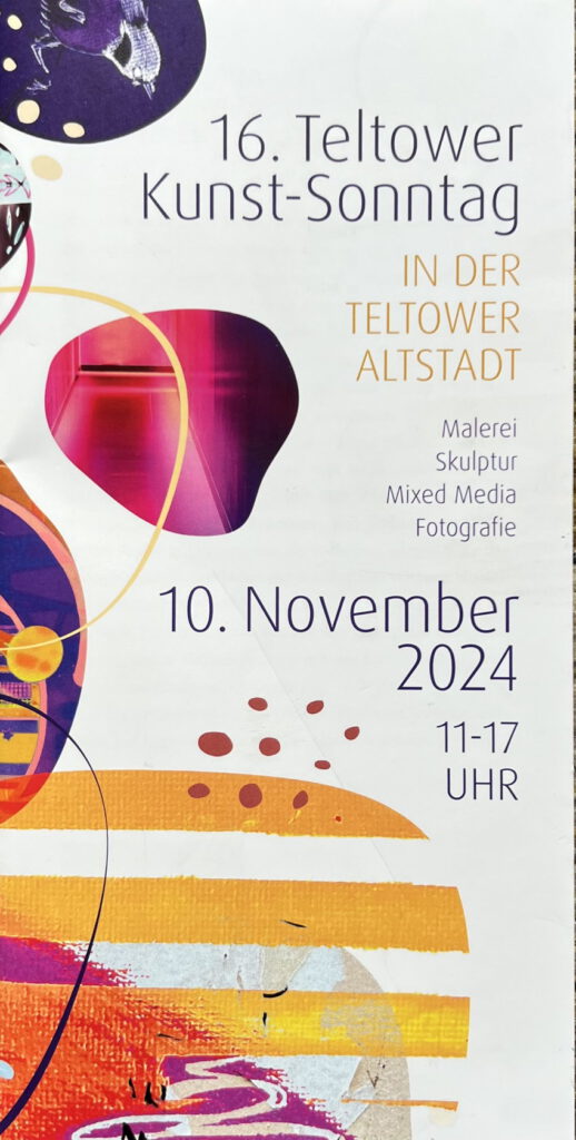 Plakat 16. Teltower Kunstsonntag