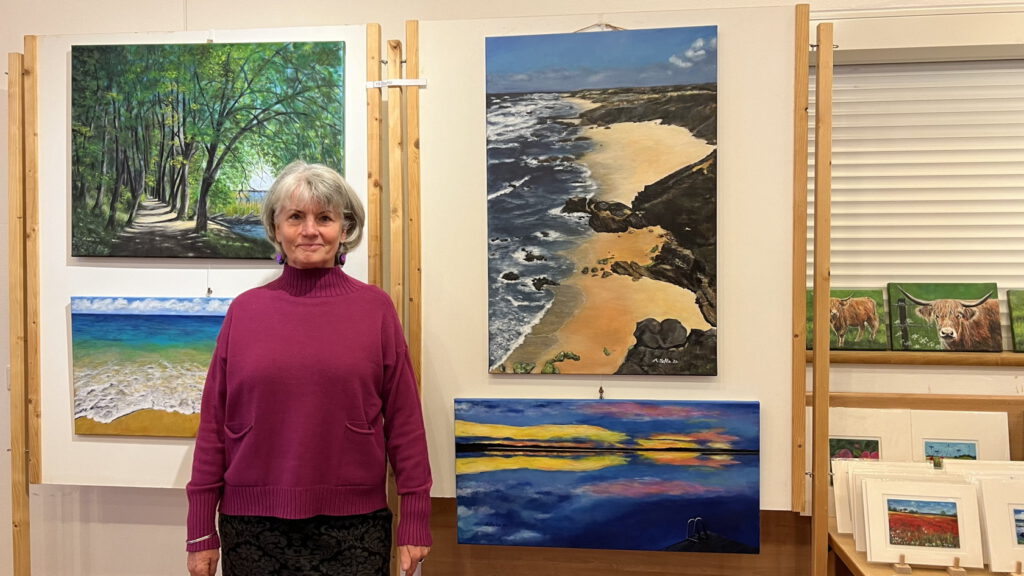 Annette Sehlz beim 16. Teltower Kunstsonntag