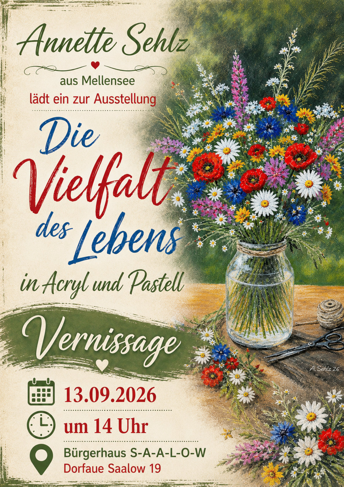 Die Vielfalt des Lebens, Vernissage